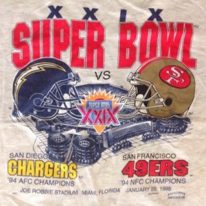 Vintage Super Bowl XXIX T-Shirt 49er's vs Chargers
