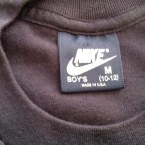 Vintage Nike Blue Tag Block Letter Youth T-Shirt