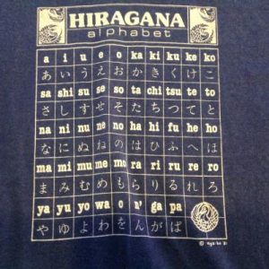 Vintage Hiragana Alphabet T-Shirt