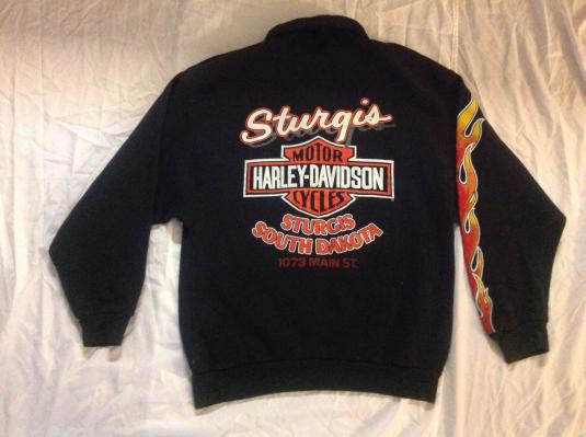 Vintage Harley Davidson Sturgis Zip Collar Sweatshirt