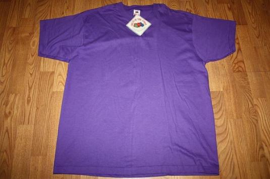 XXL * NOS vtg 1991 purple BLANK shirt w/ orig tag