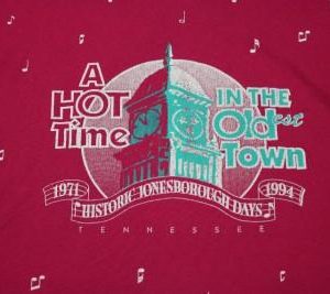Vintage 1994 HOT TIME IN THE OLD TOWN tennessee t-shirt XL