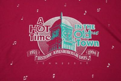 Vintage 1994 HOT TIME IN THE OLD TOWN tennessee t-shirt XL