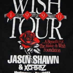 L Vintage 1990 MAKE A WISH tour t-shirt * jason shawn xq-sez