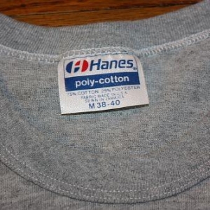 S * vtg 80s blank front #12 heather gray t shirt