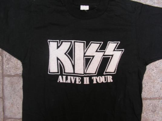 VINTAGE KISS ALIVE II 2 TOUR ’78 T- SHIRT 1978 S ORIGINAL
