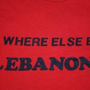 XS * Vintage 80s NO WHERE BUT LEBANON t-shirt
