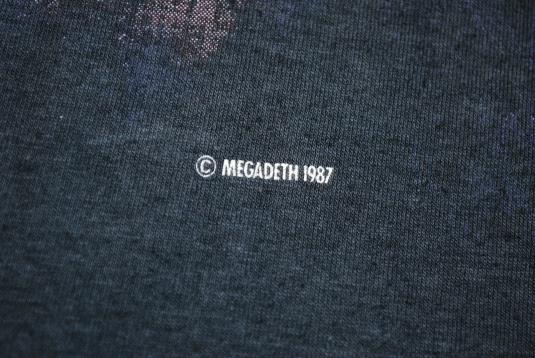 VINTAGE MEGADETH ’87 T- SHIRT 1987 1980’S S ORIGINAL VINTAGE