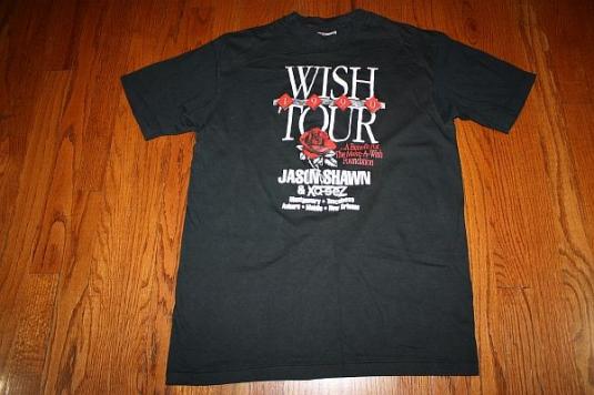 L vtg 1990 MAKE A WISH tour shirt * jason shawn xq-sez