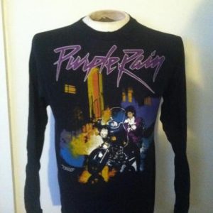 Rare 1984 Prince Purple Rain T Shirt long sleeve M/L