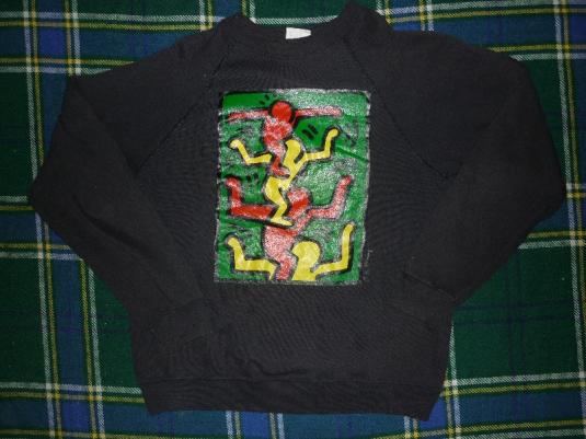 rare vtg 1980s keith haring sweatshirt pop art