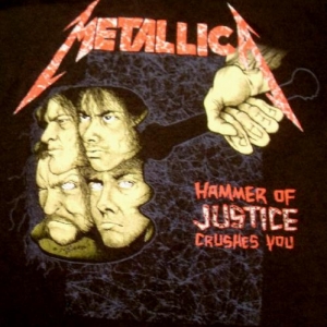 Metallica 1988/89 Damaged Justice Tour Vintage T-shirt