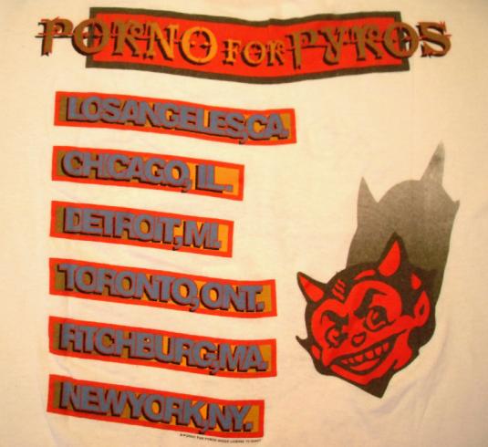 Porno For Pyros 1993 Tour Vintage T-shirt