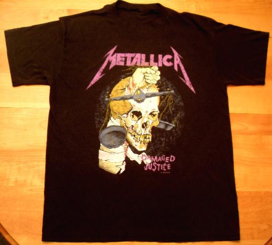 Metallica 1988/89 Damaged Justice Tour Vintage T-shirt