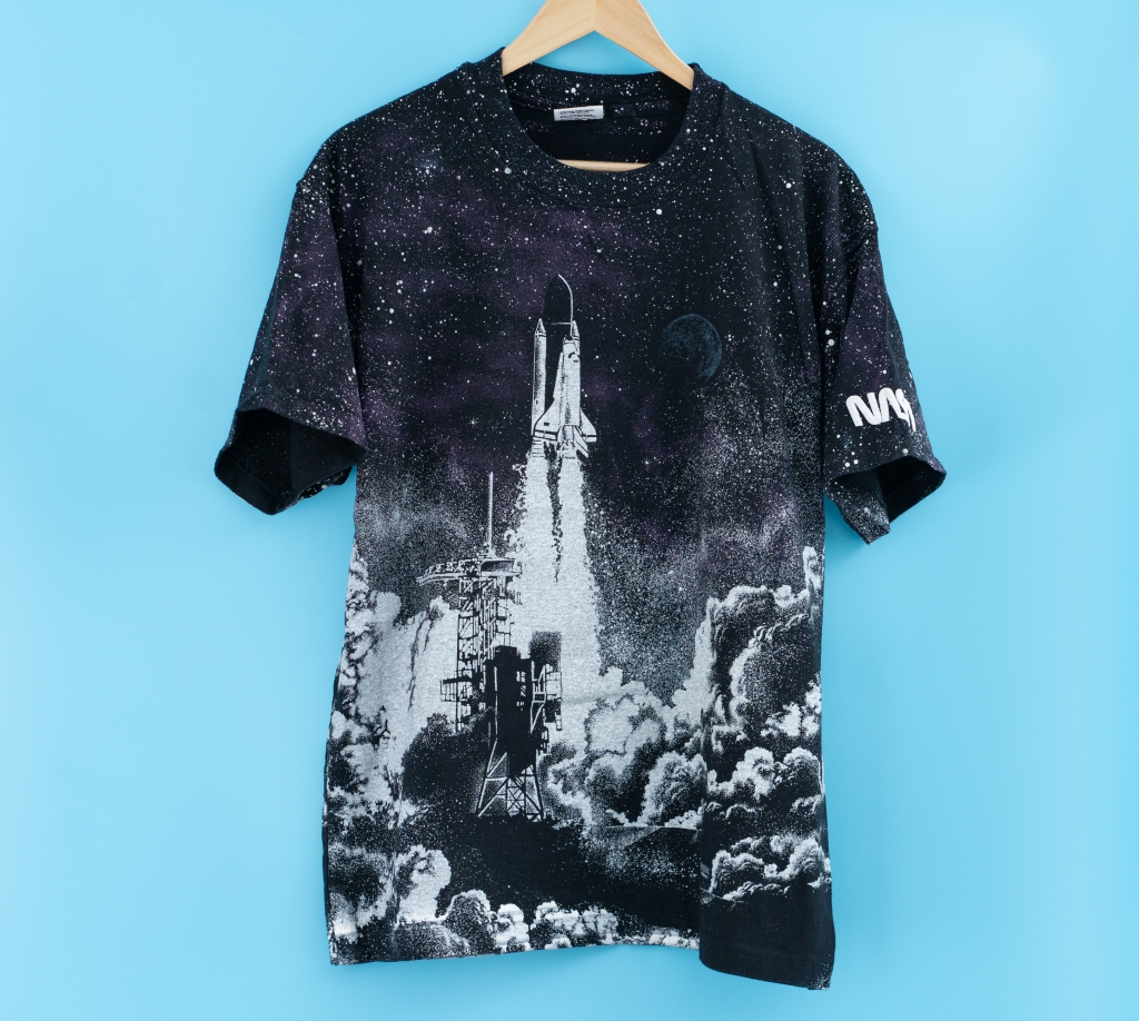 vintage NASA shuttled launch all over print t-shirt