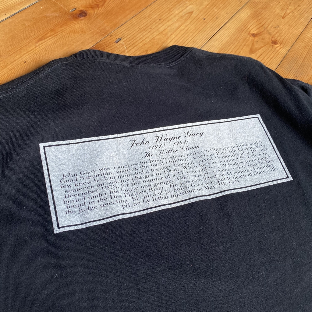 Vintage John Wayne Gacy 1942-1994 T-Shirt Back