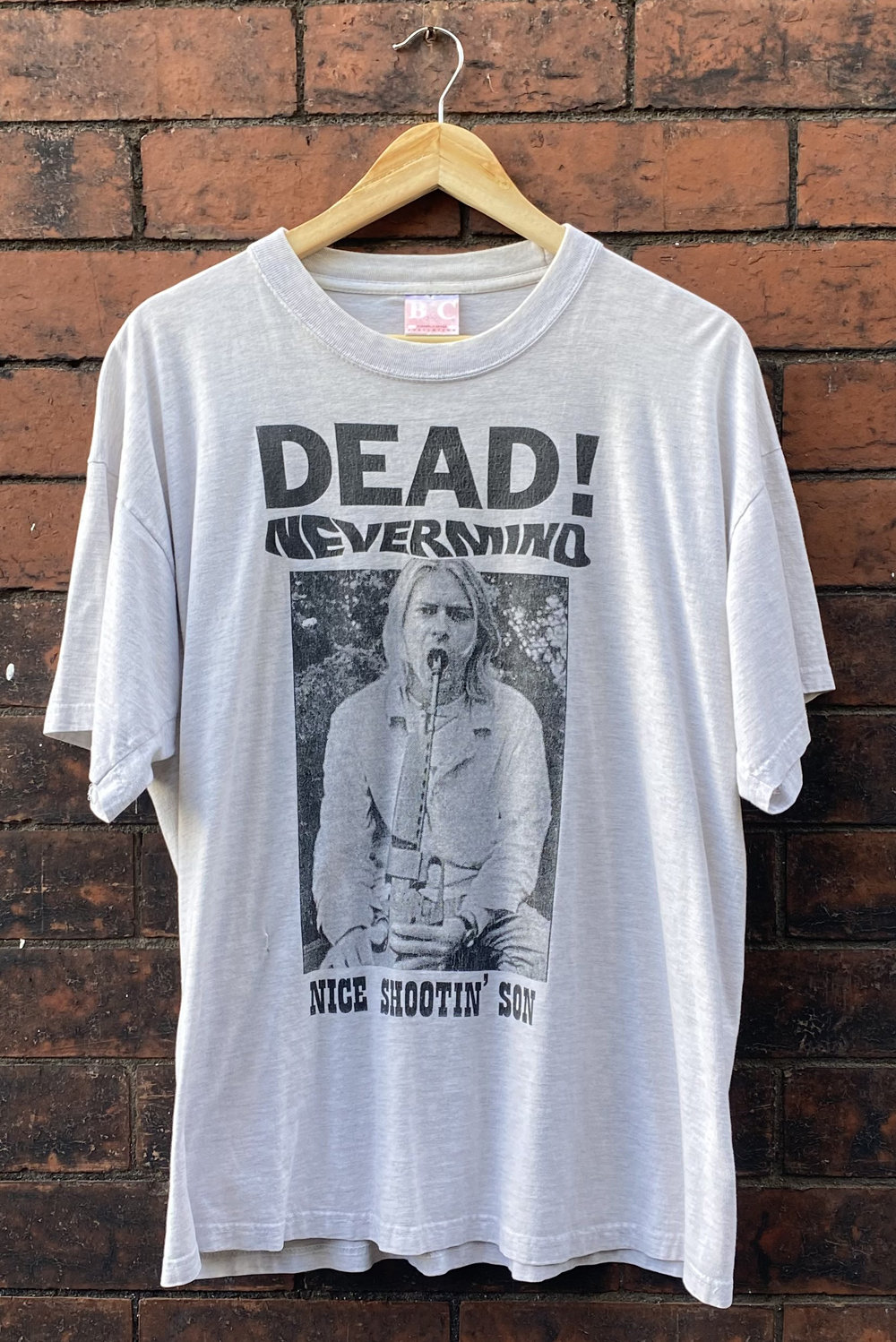 Vintage Kurt Cobain Suicide Shotgun T-Shirt nice shootin' son
