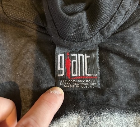 vintage giant t-shirt rare 50/50 poly cotton variant