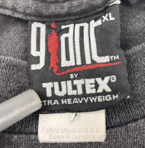 Giant By Tultex Assembled in Jamaica Tag