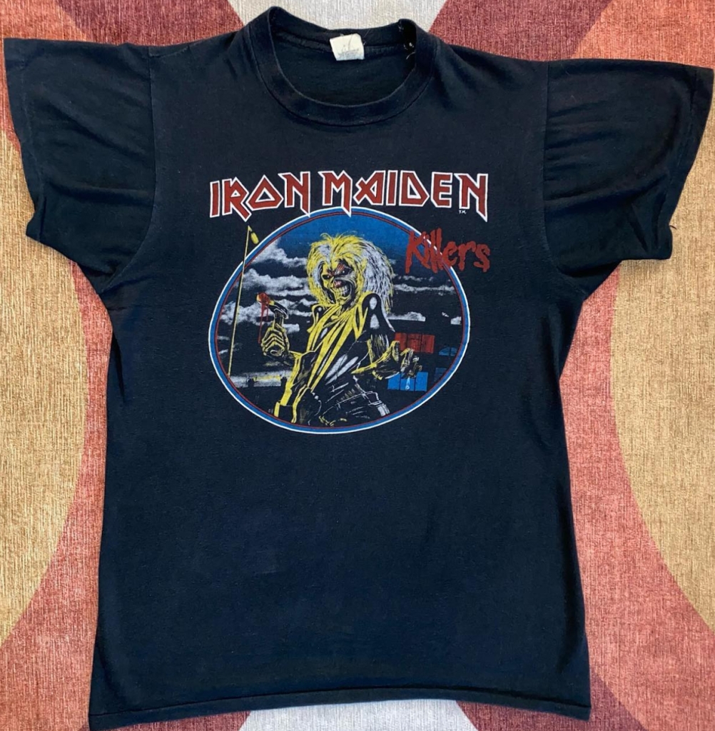 Vintage 1981 Iron Maiden Killers World Tour T-Shirt front