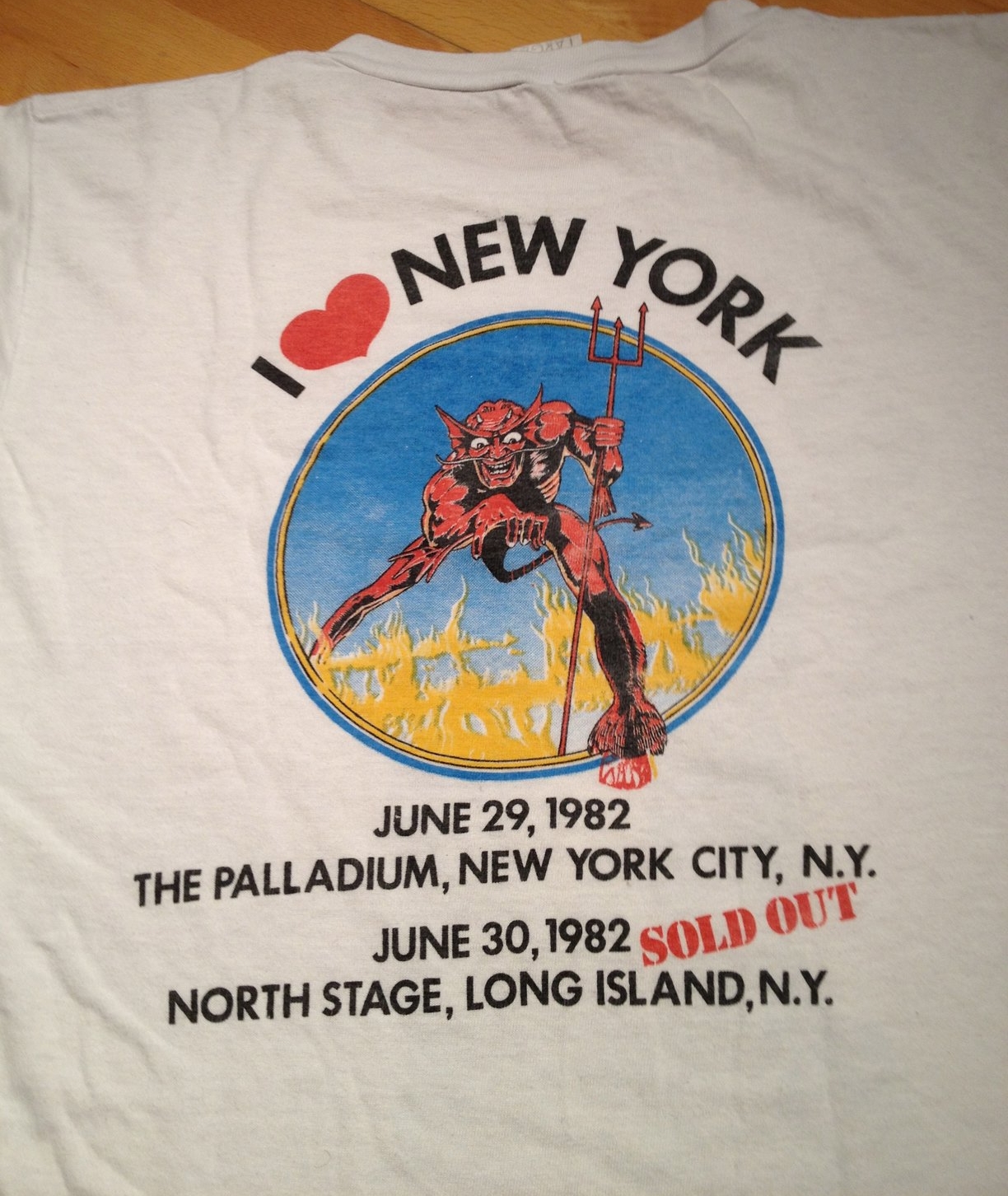 vintage Maiden I Love New York Back t-shirt back