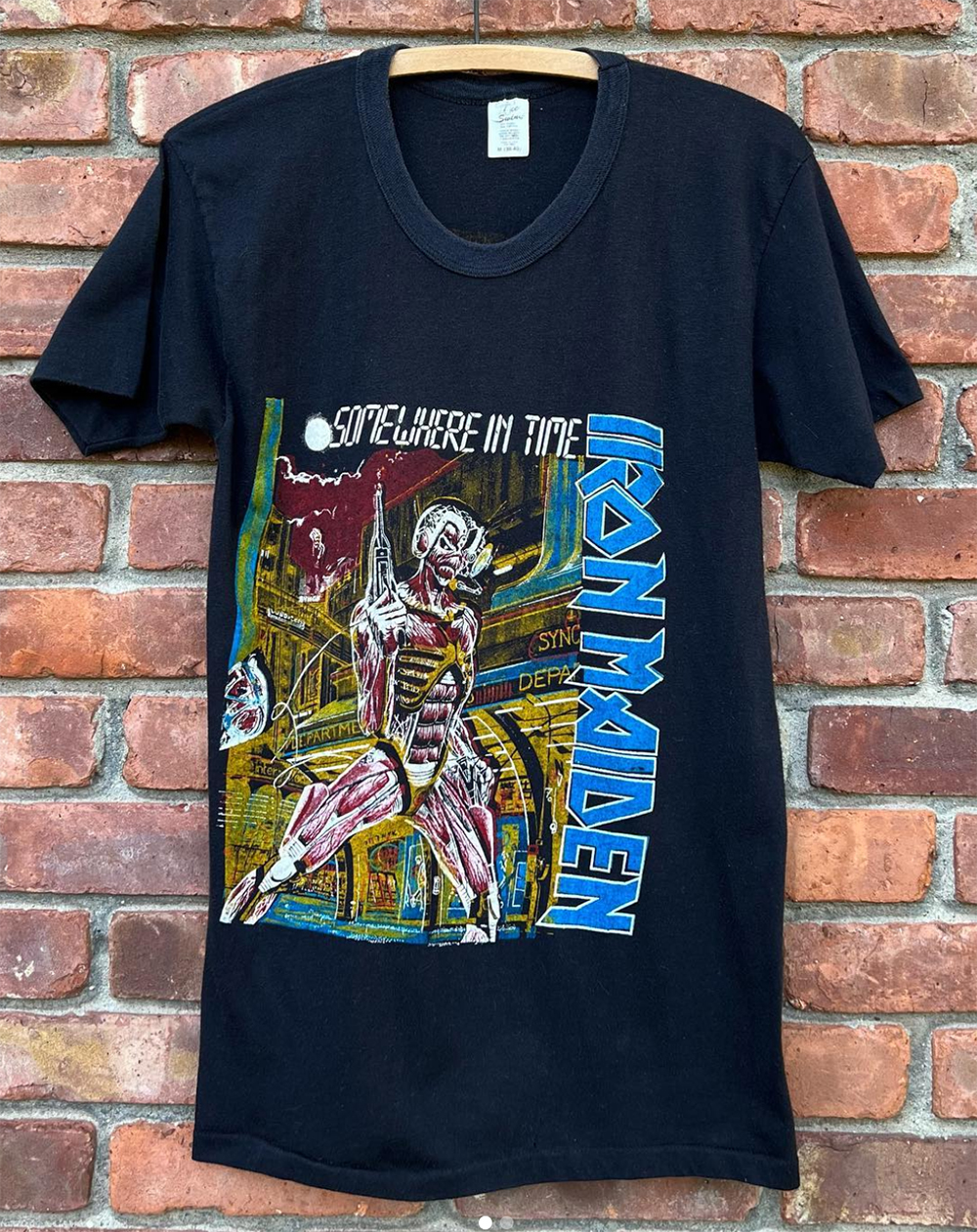 Vintage 1987 Somewhere in Time/Tour Bootleg T-Shirt Front