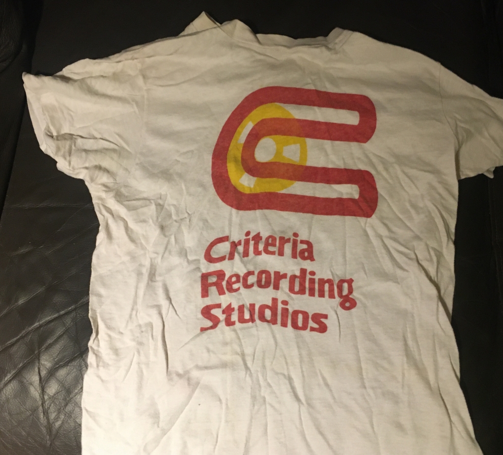 Vintage 1970s Criteria Recording Studio T-Shirts 