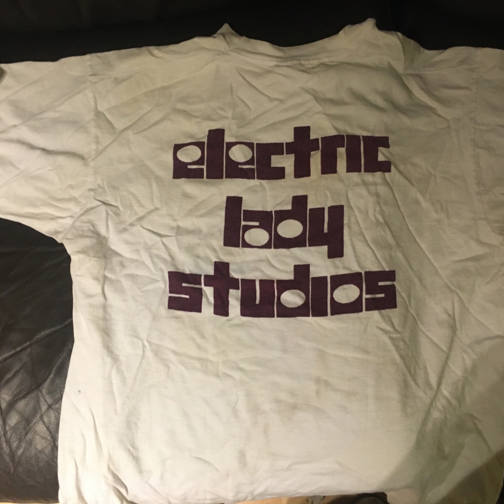 Vintage 1970s Electric Lady Studios Staff T-Shirt Back
