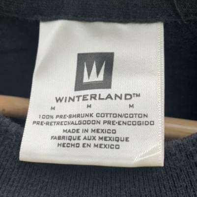 History of Winterland Brand Vintage T-Shirt Tags: 1974-2011