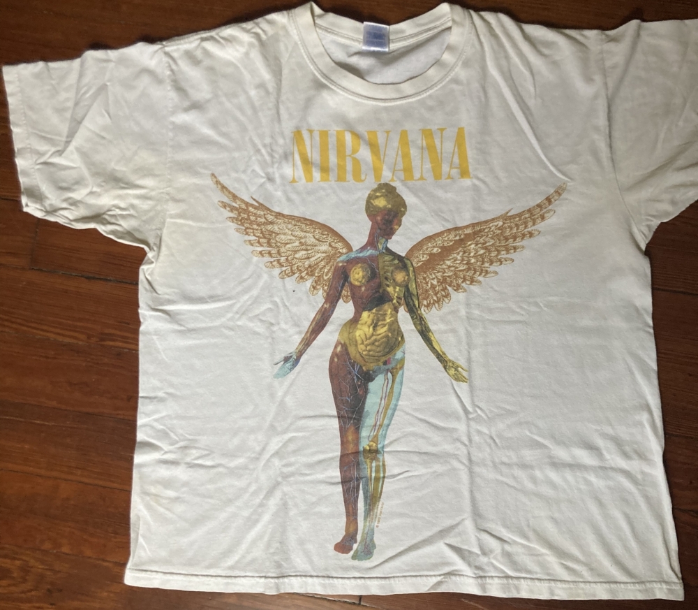 Nirvana In Utero vintage t-shirt anatomy