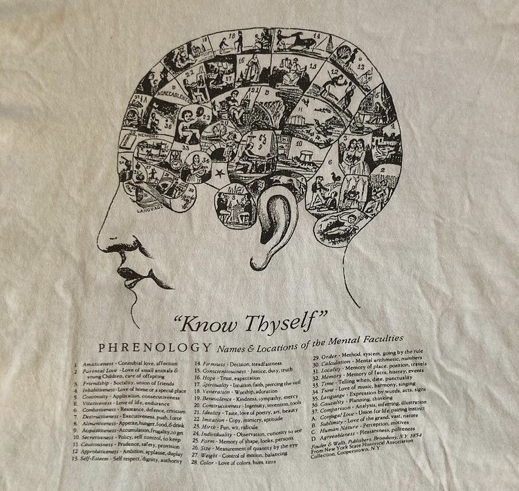 vintage Phrenological Diagram t-shirt