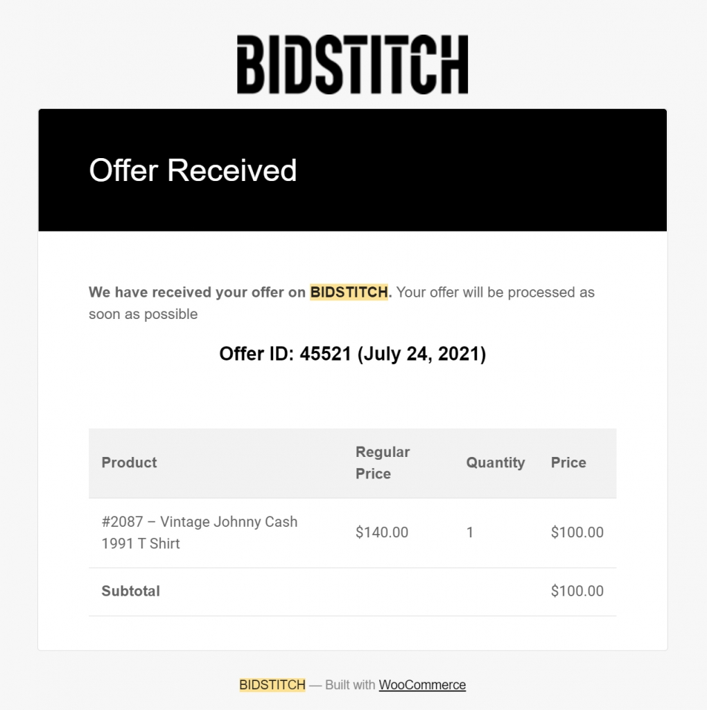 Bidstitch Binding Offers