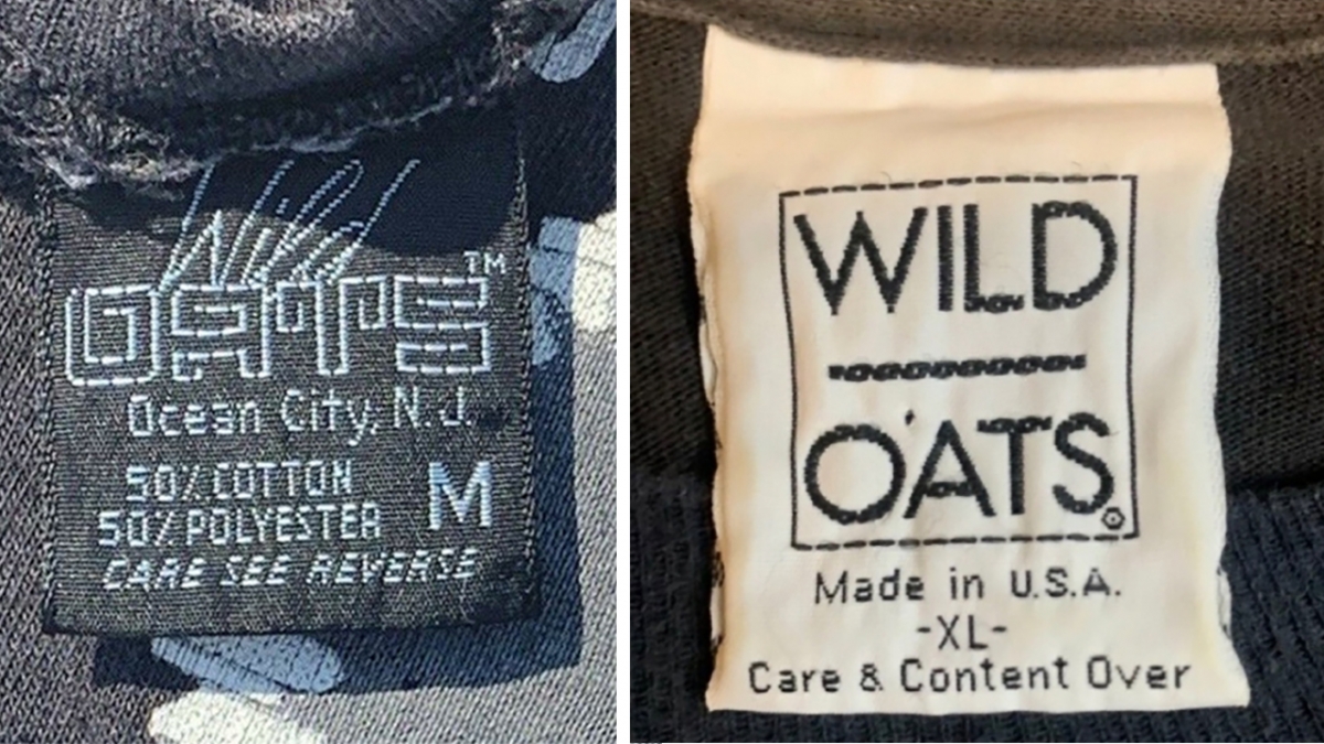Vintage Wild Oats T-Shirt Tag History