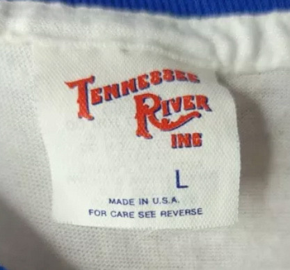 Vintage Tennessee River Inc T-Shirt Tag 1980s