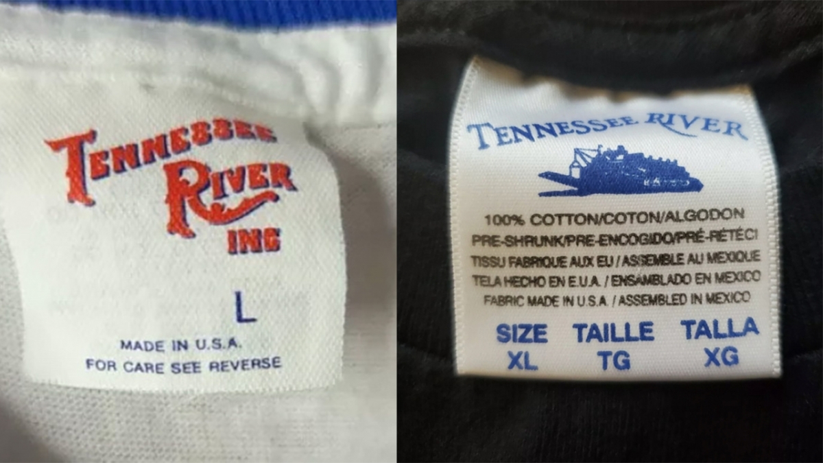 History of Tennessee River T-Shirt Tag