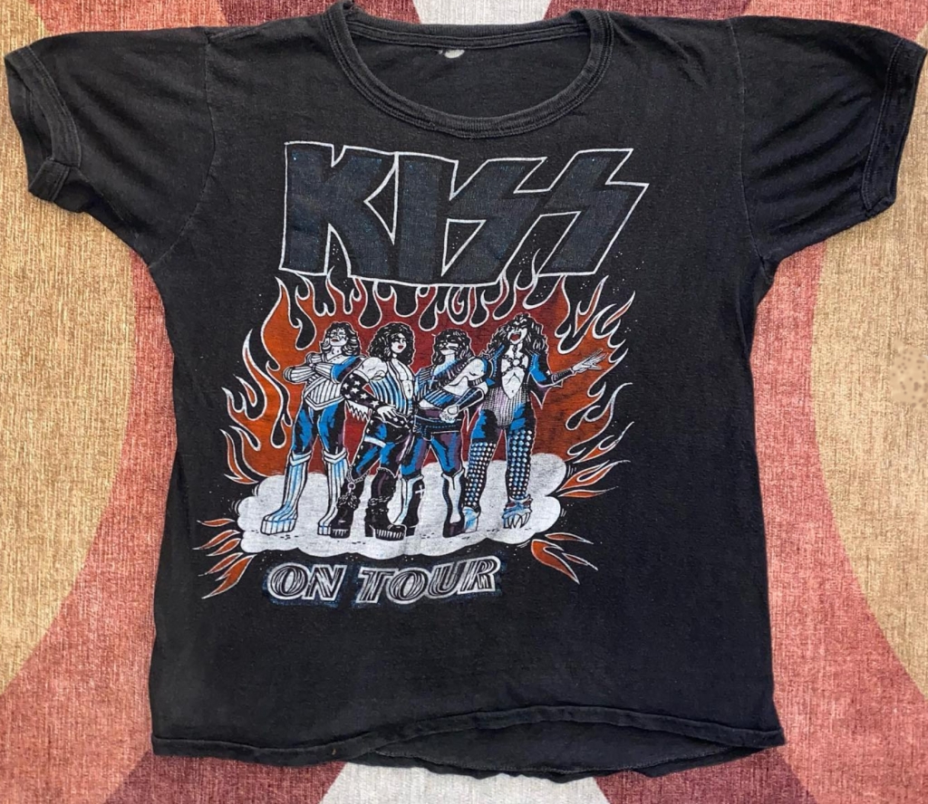 Vintage Kiss On Tour Faded Bootleg