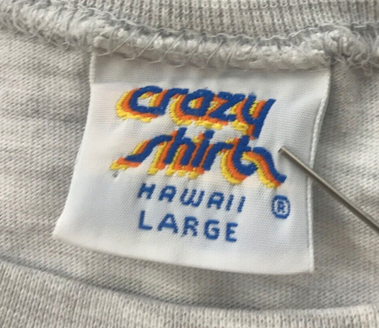 1993 crazy shirts tag with no border