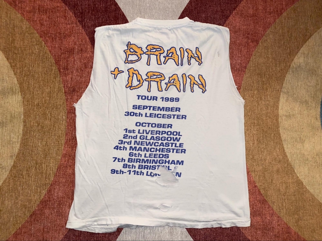 Vintage Ramones Brain Drain T-Shirt Back