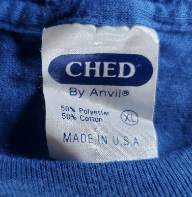 vintage ched anvil tag poly-cotton