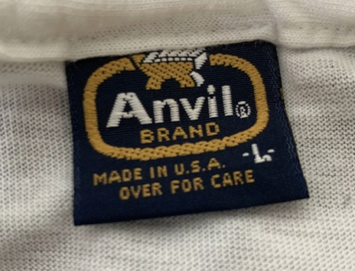 vintage woven anvil tag