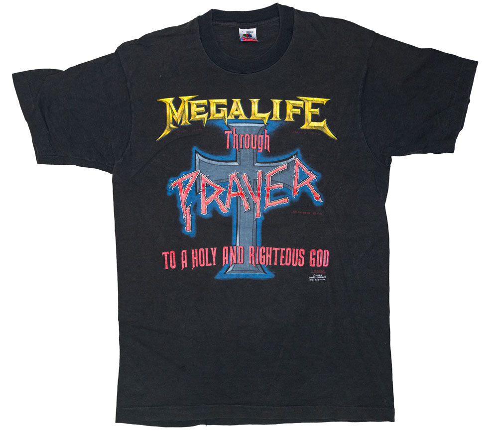 Vintage Megadeth Megalife Parody Jesus T-Shirt