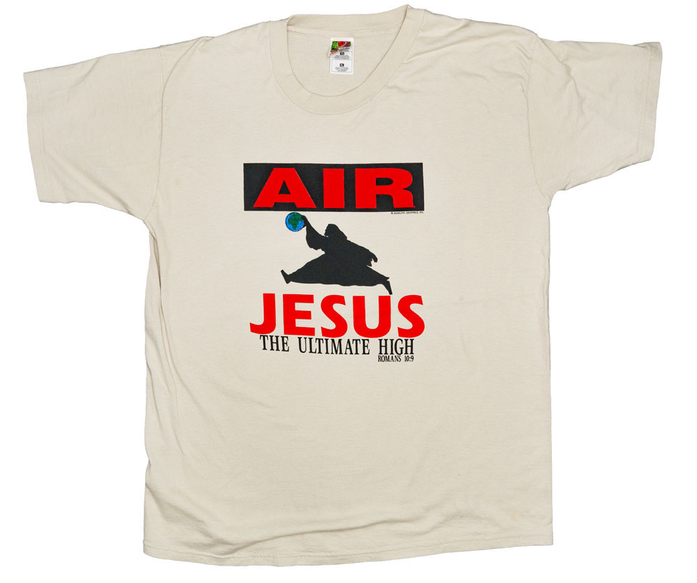 Vintage Air Jordan Jesus Parody T-Shirt The Ultimate High