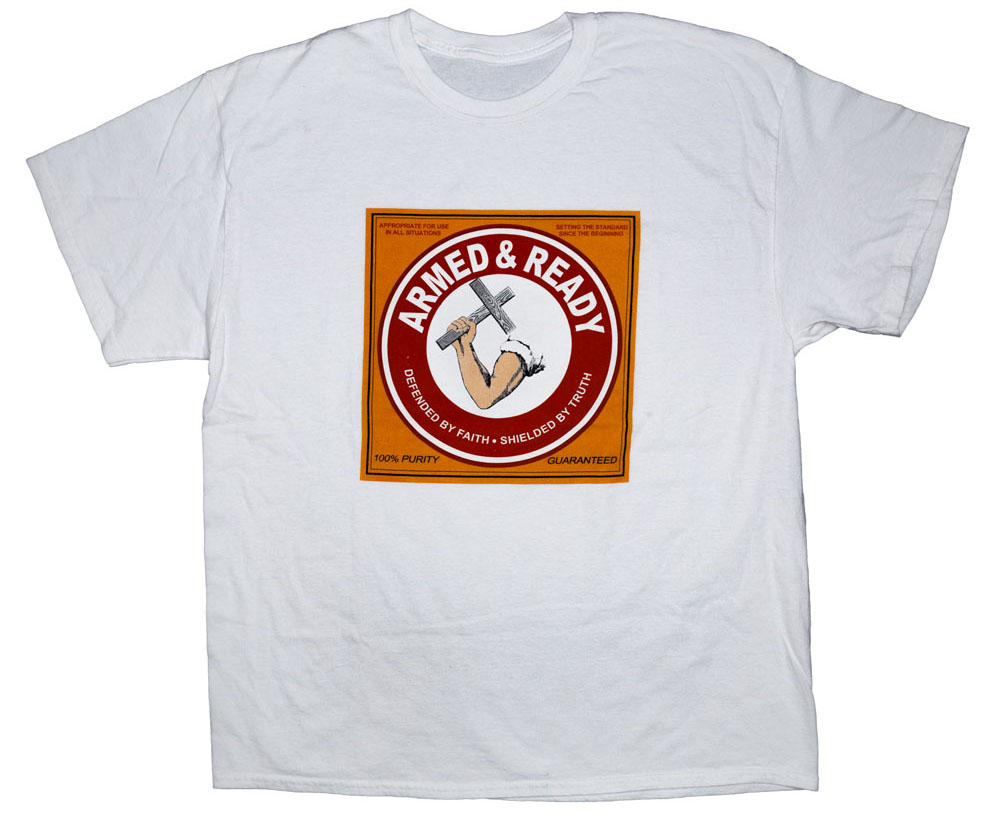 Vintage Armed and Ready Arm and Hammer Parody T-Shirt