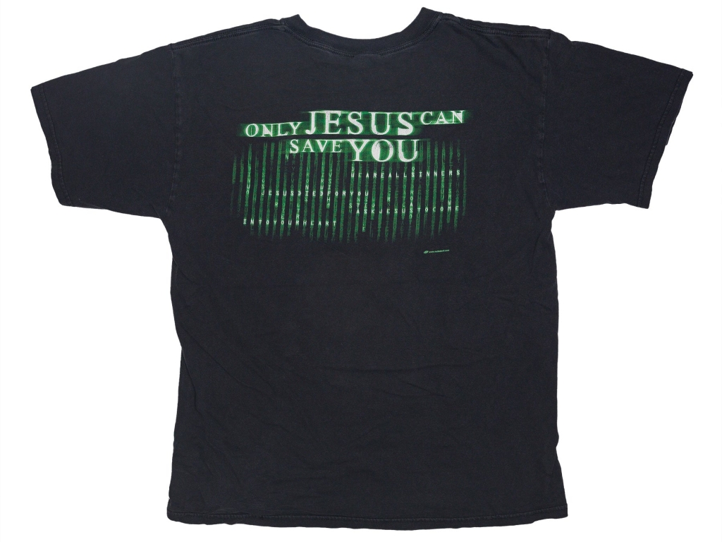 Back Matrix Jesus T-Shirt Only Jesus Can Save you