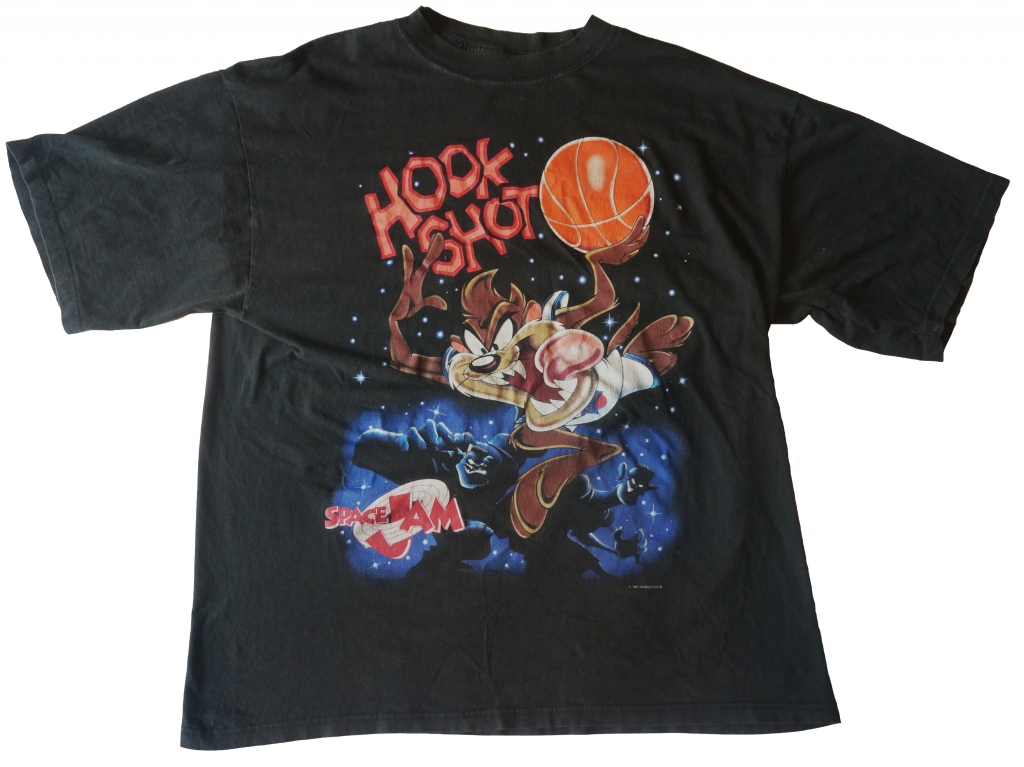 Vintage 1997 Space Jam Taz Hook Shot T-Shirt