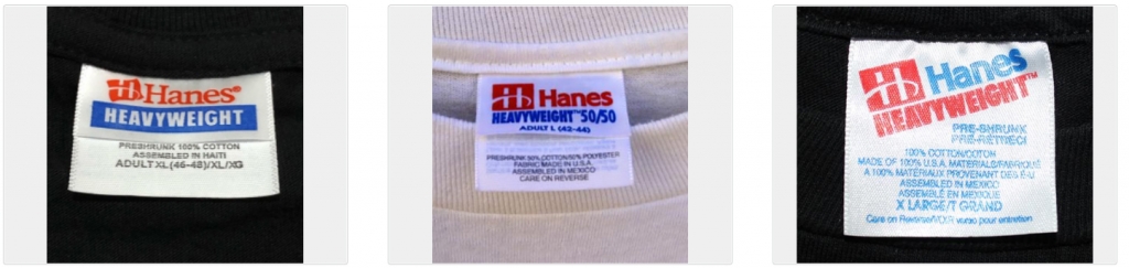 Which one of these Hanes tags is fake?