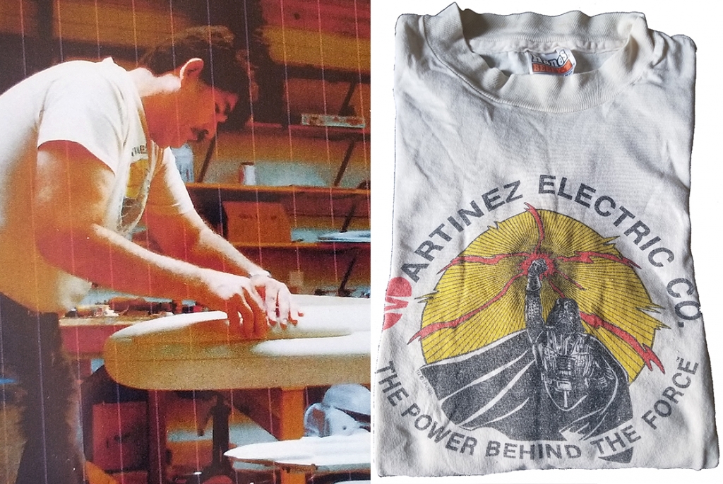 Ira Keeler Working at ILM wearing Martinez Electric T-Shirt