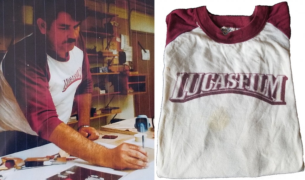 Ira Keeler Working at ILM wearing Lucasfilm Jersey T-Shirt