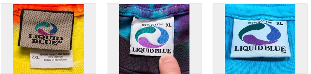 Which one of these Liquid blue tags is fake?