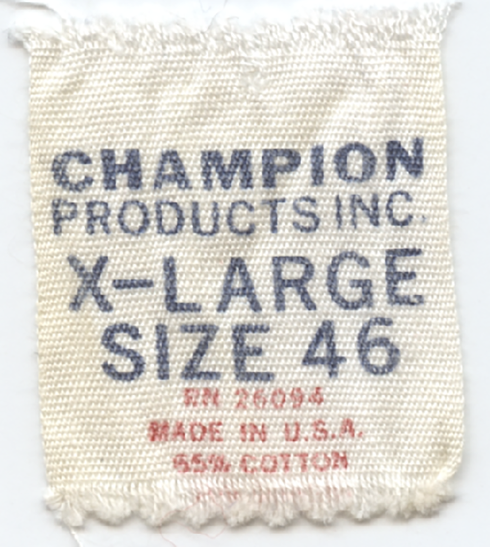 1967-69s Champion Products Inc T-Shirt Tag